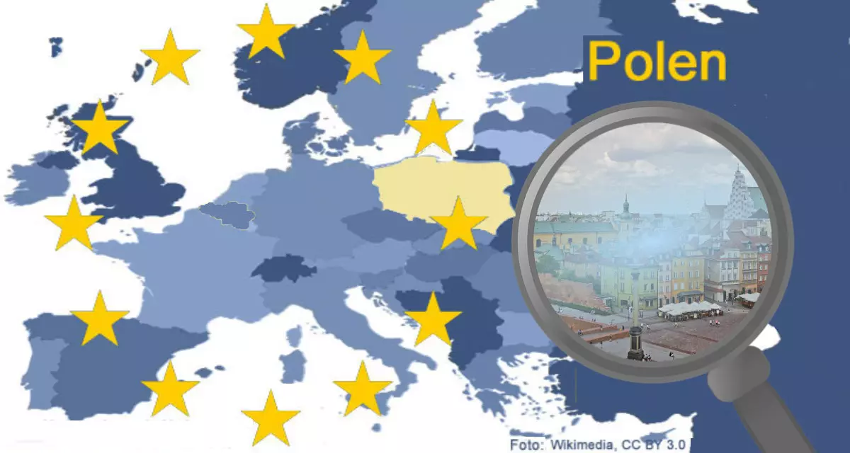 Europakarte mit Fokus auf Polen | Collage LpB BW