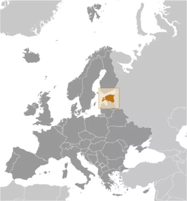 Lagekarte Estland | The World Factbook | public domain