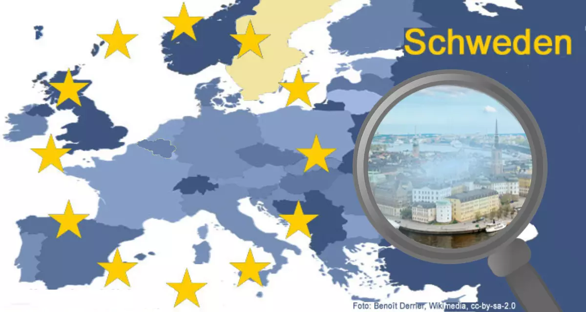 Europakarte mit Fokus auf Schweden | Collage LpB BW