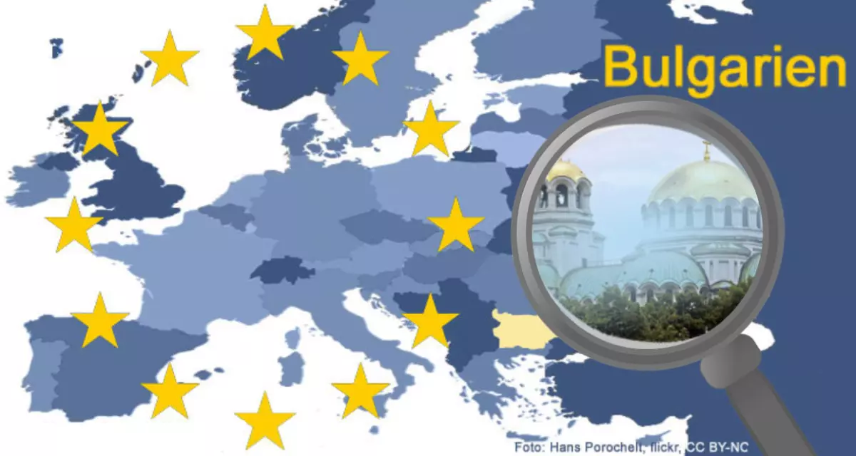 Europakarte mit Fokus auf Bulgarien | Collage LpB BW