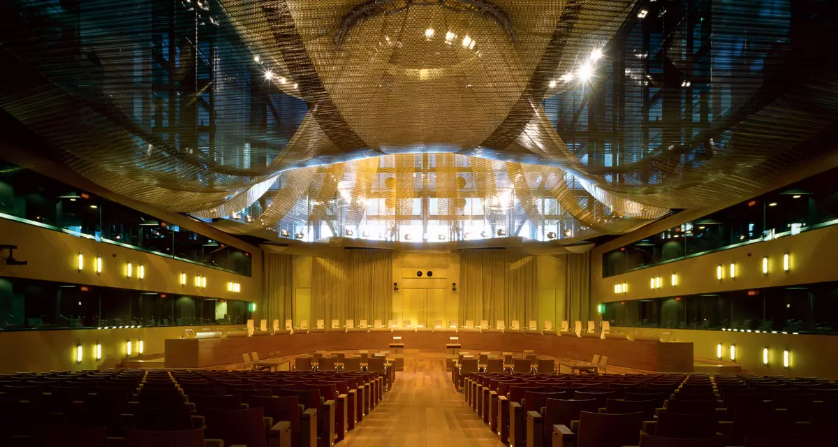 Gerichtssaal des Europäischen Gerichtshofs.