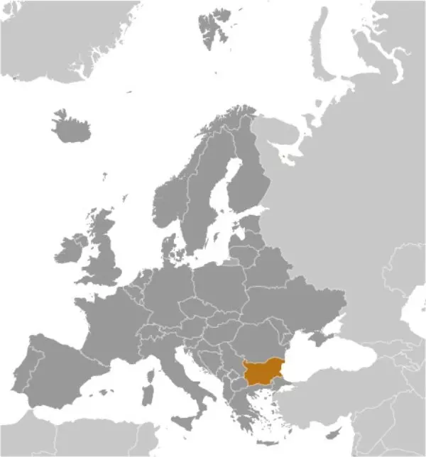 Lagekarte Bulgarien | The World Factbook | public domain