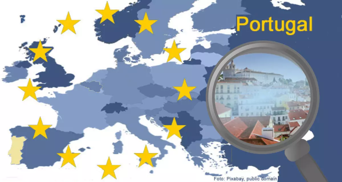 Europakarte mit Fokus auf Portugal | Collage LpB BW