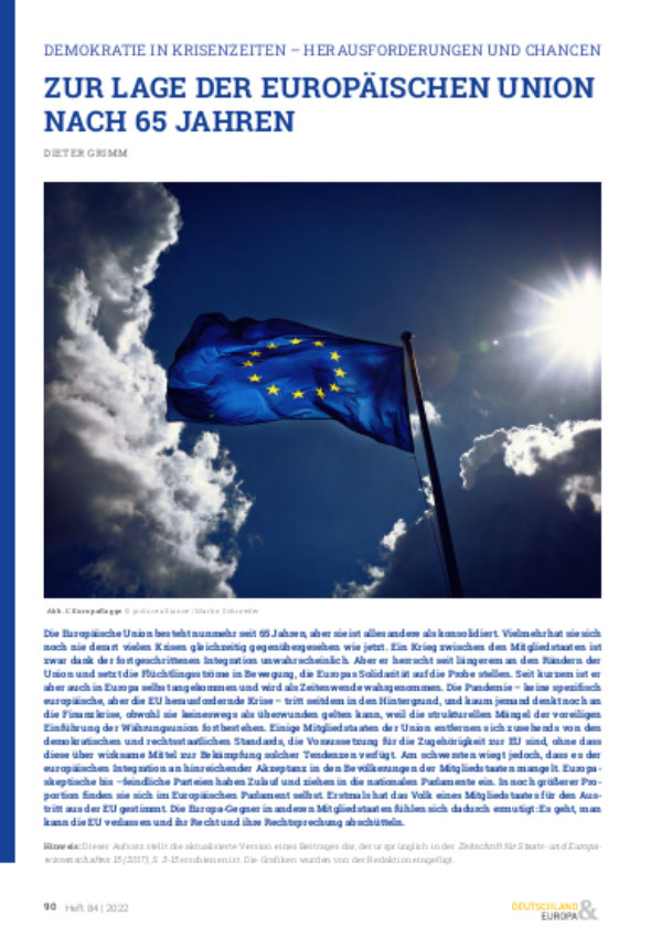Arbeitsblatt | Foto: Europaflagge © picture alliance | Martin Schroeder